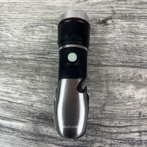 Brookstone Emergency Tool Flashlight 9-in-1 Multi Tool Knife Scissors Stainless